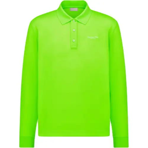 DIOR Polo Shirt Men's Neon Green