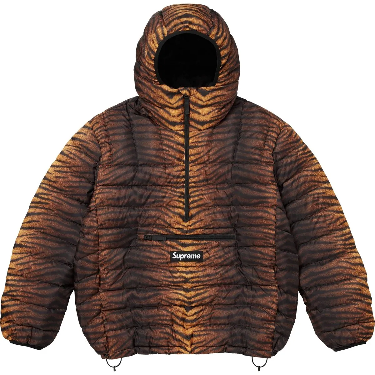 Supreme FW25 WEEK6 Micro Down Half Zip Hooded Pullover Down Jacket Unisex