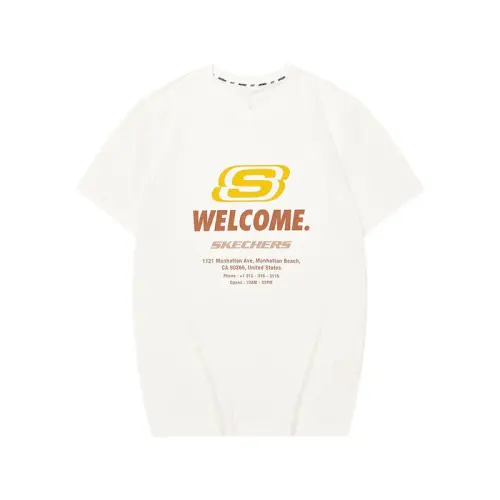 Skechers T Shirt Unisex Marshmallow White
