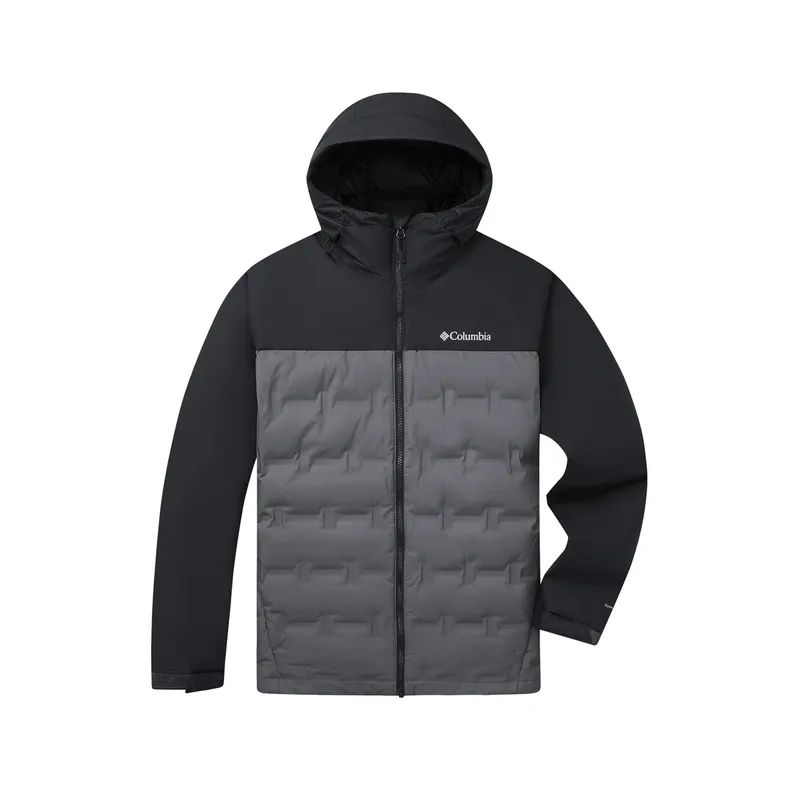 Columbia Hooded Down Jacket Men's Gray