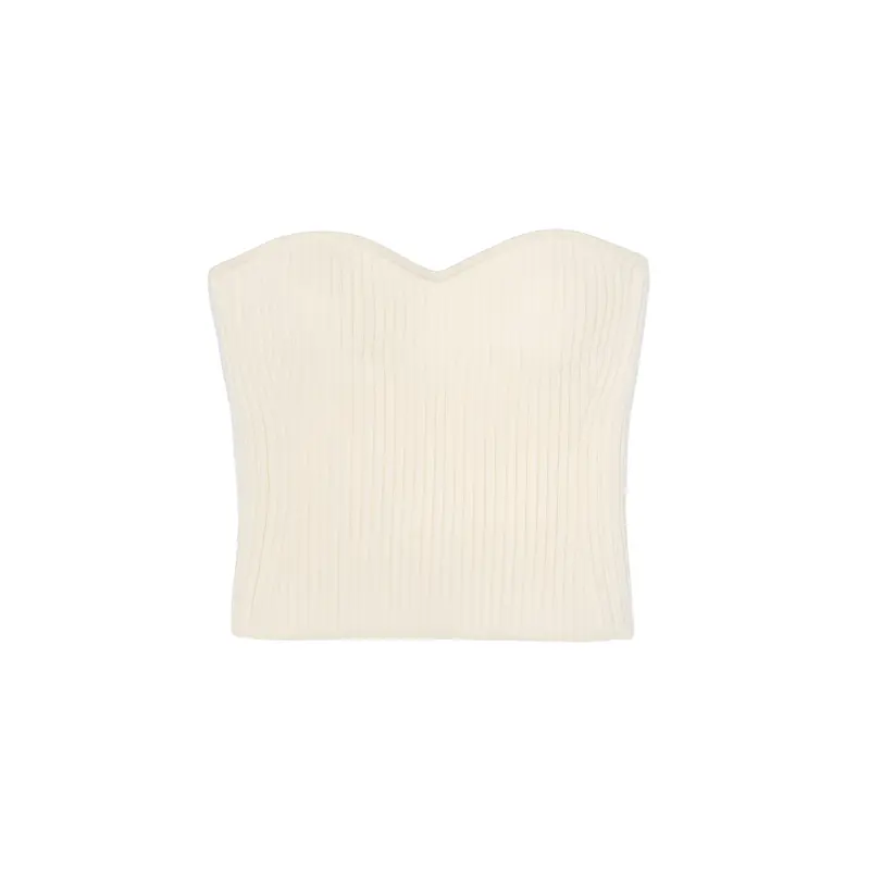SAINT LAURENT SS21 Strapless Top Women's White