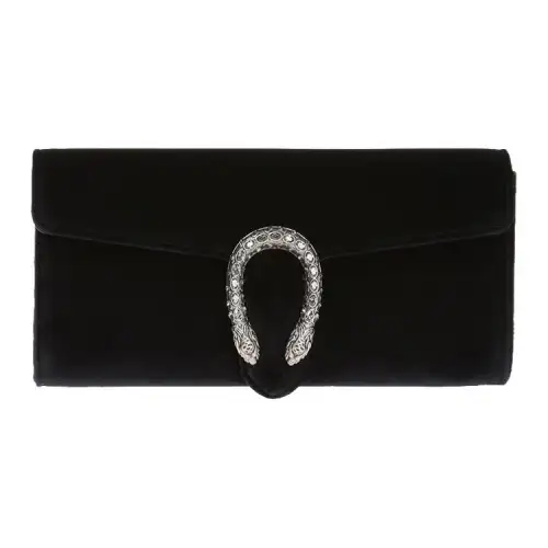 GUCCI Dionysus Velvet Clutch Women's Black