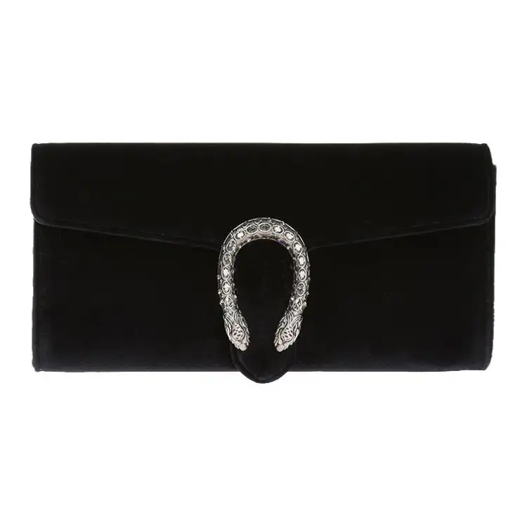 GUCCI Dionysus Velvet Clutch Women's Black