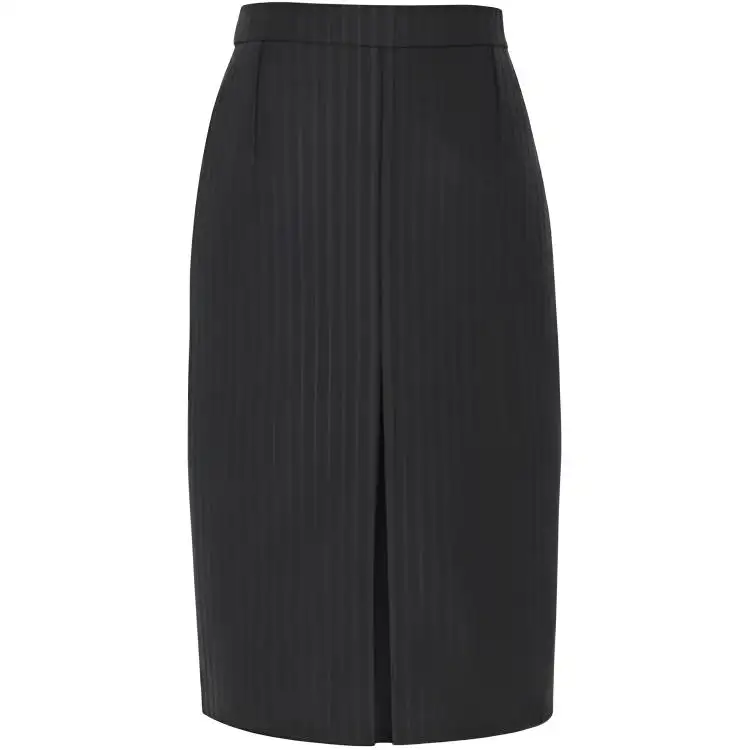 SAINT LAURENT Stripe Detailed Zipped Pencil Skirt