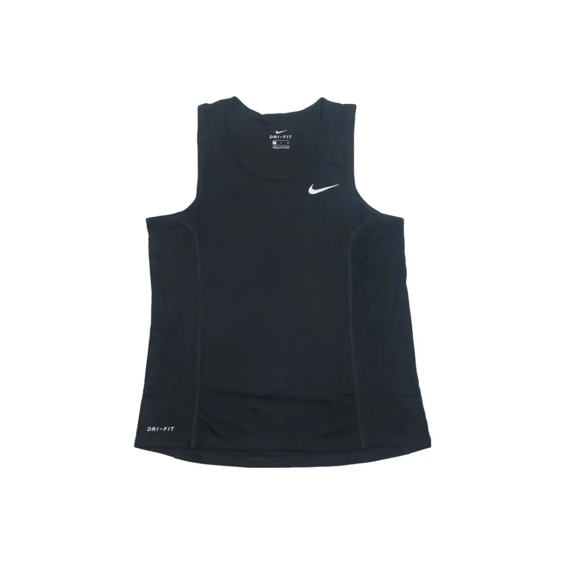 Nike Tank Tops Men's Black Crew Neck Moderate Straight Fit
