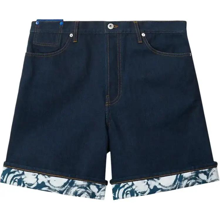 Burberry Japanese Rose Printed Denim Mini Skirt