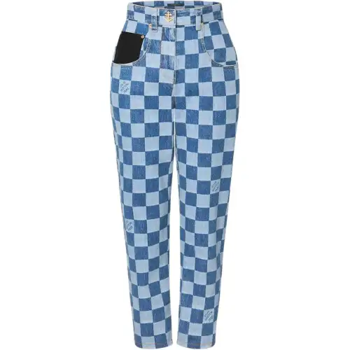 Lv Damier Denim Jeans