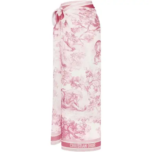 DIOR Casual Long Skirt Women's Light Pink