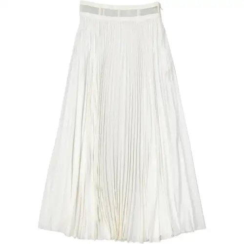 Christian DIOR Pleated High Waist Midi Skirt