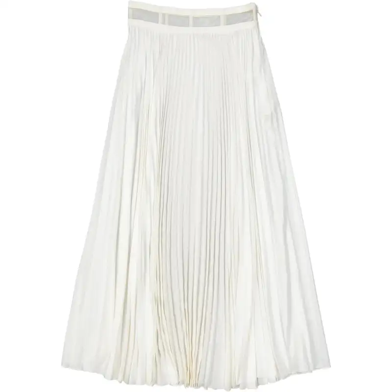Christian DIOR Pleated High Waist Midi Skirt