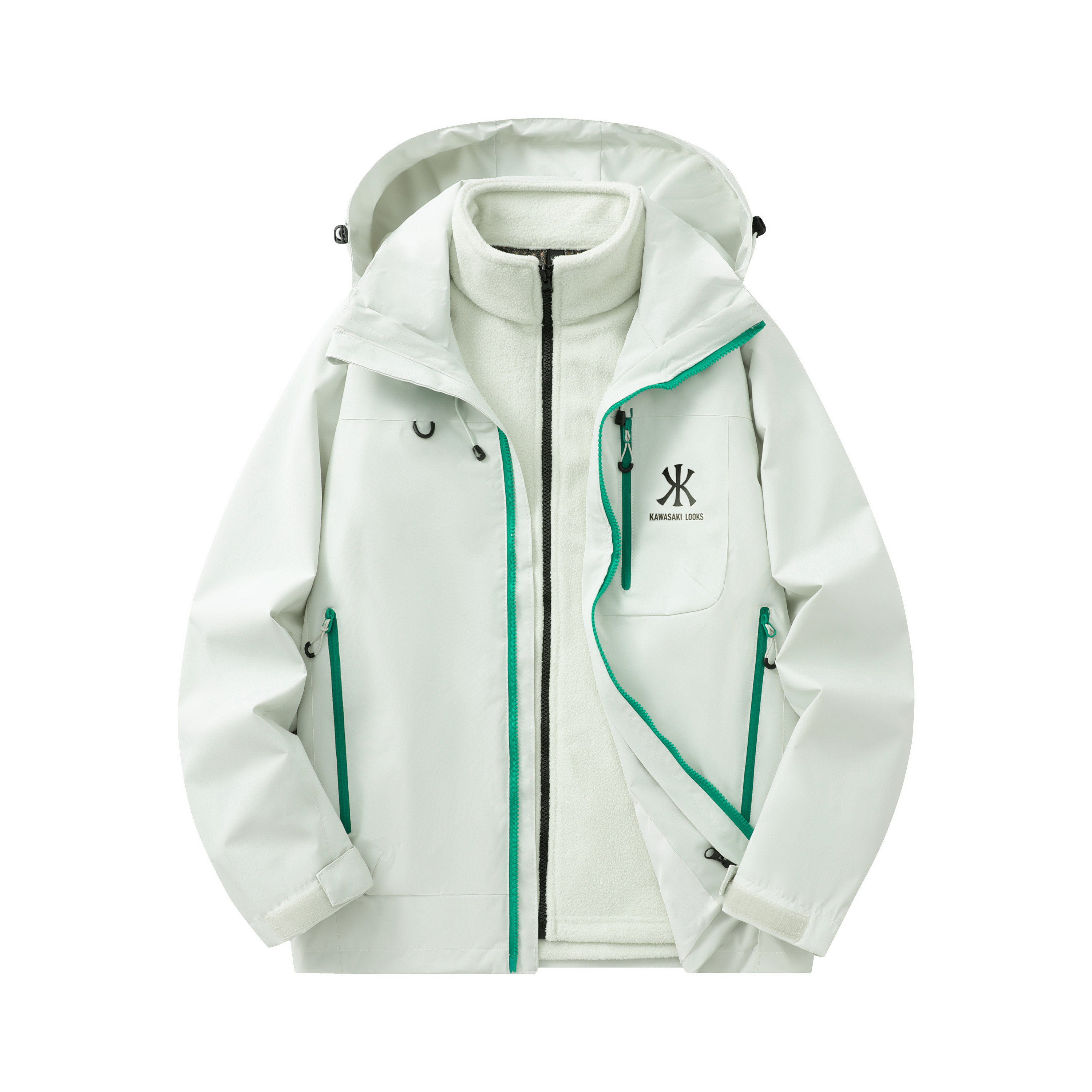 Куртка Kawasaki три в одном (черная)