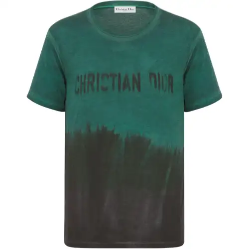 DIOR T Shirts Women's Green Crew Neck Moderate Other