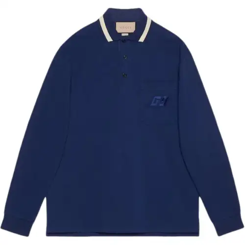 GUCCI Polo Shirt Men's Dark Blue