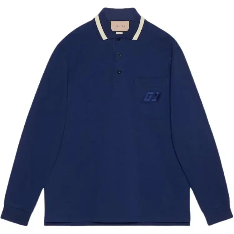 GUCCI Polo Shirt Men's Dark Blue