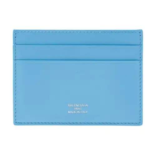 Balenciaga Calfskin Card Holder Women's Blue