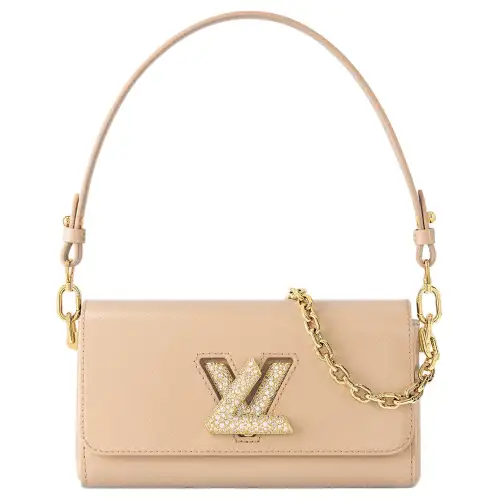 LOUIS VUITTON Twist Epi Leather Handbag, Shoulder Bag Women's Beige