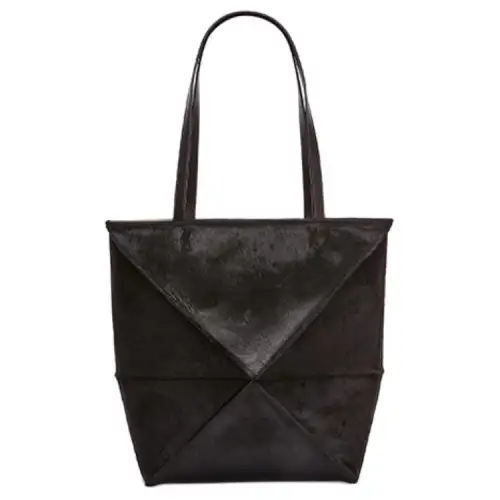 LOEWE Cowhide Shoulder Bag Medium Women's Black
