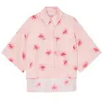 KENZO Shirts Women's Pink Pointed Collar Moderate Shirt