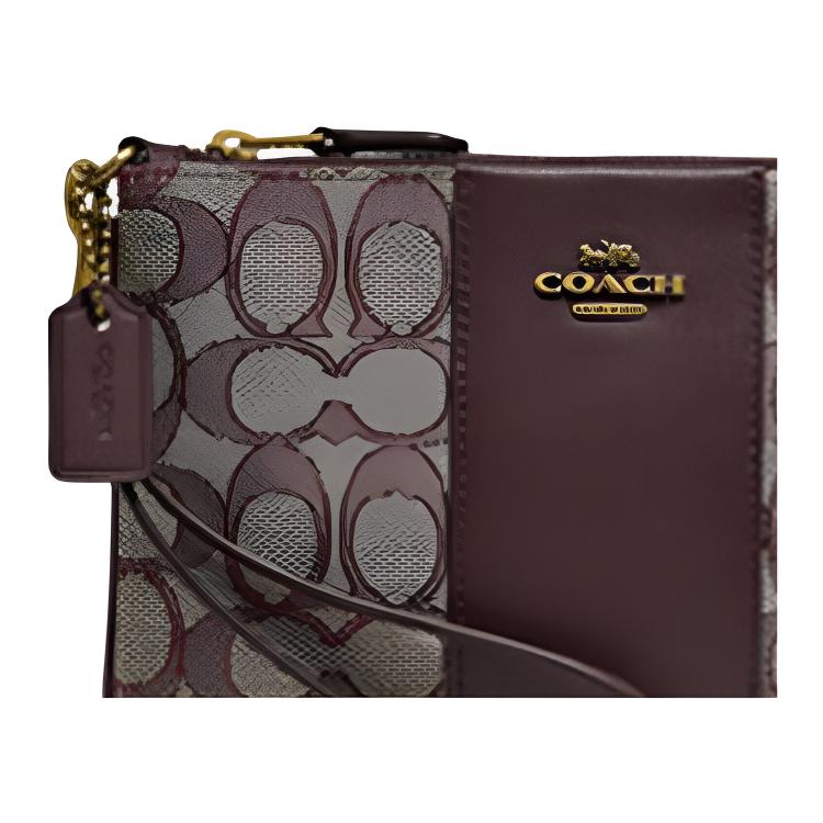 Женская сумка COACH Wristlet 19 (темно-коричневый) — фото 5