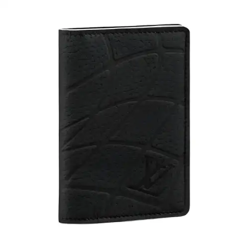 LOUIS VUITTON FIFA Collaboration Pocket Organizer Leather Wallet Men's Black
