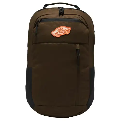 Vans Zip Closure Nylon Backpack Unisex Brown