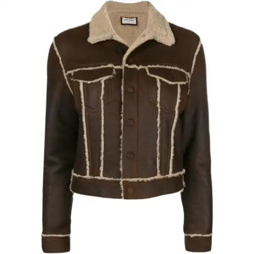 SAINT LAURENT Leather Jacket Women's