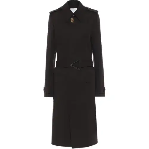 Bottega Veneta Trench Coat Women's Dark Coffee
