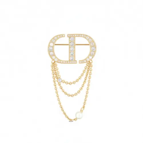 DIOR 2020s Cd Crystal Brooch