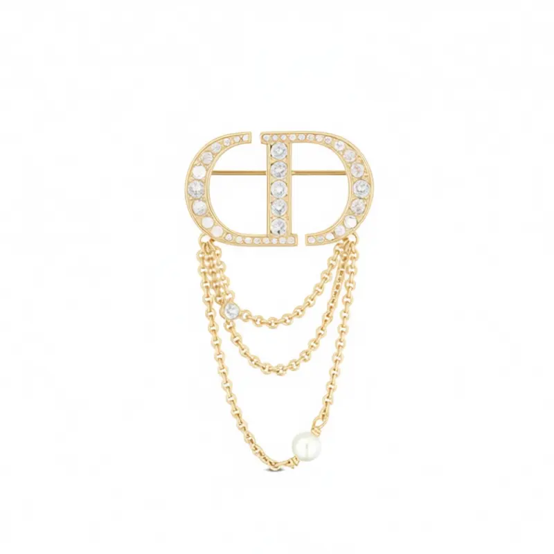 DIOR 2020s Cd Crystal Brooch