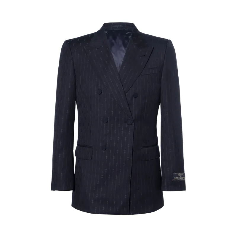 GUCCI Horsebit Striped Tailored Blazer