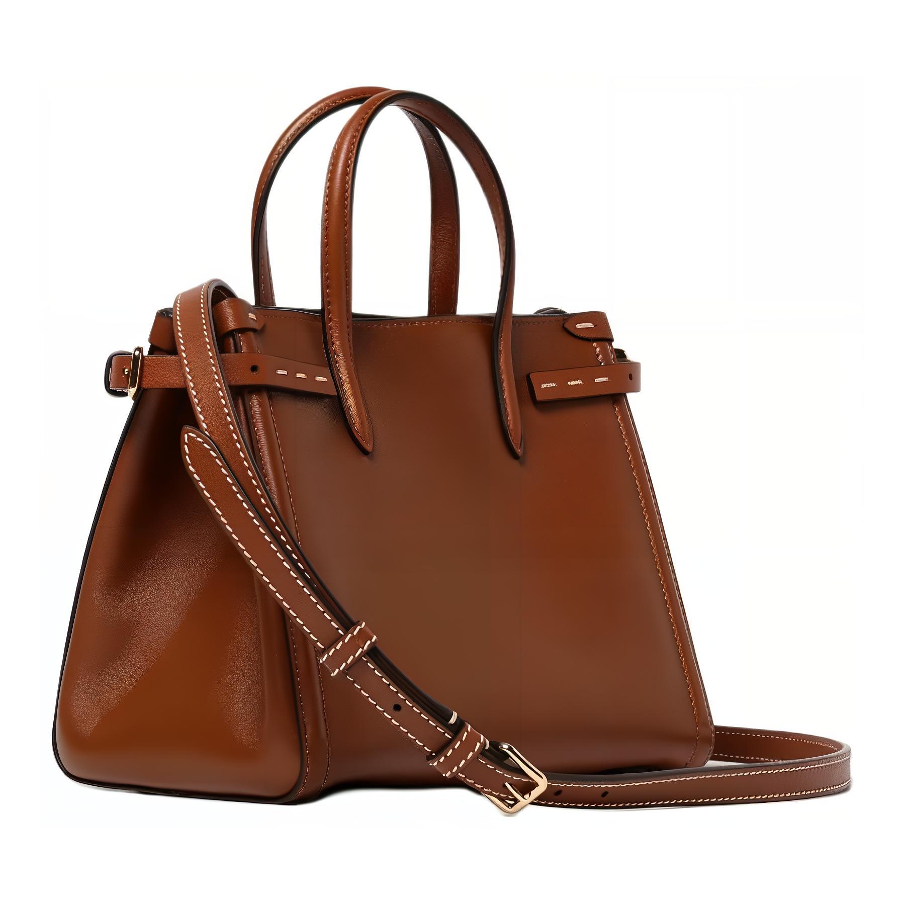 Женская сумка Valentino Antibes VLogo Tote (коричневая) — фото 3