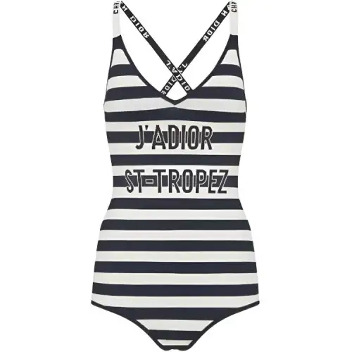 DIOR Bodysuits Women's Blue V Neck