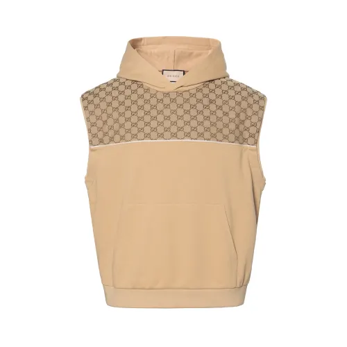 GUCCI Sweatshirts Men's Khaki Hooded Moderate Regular