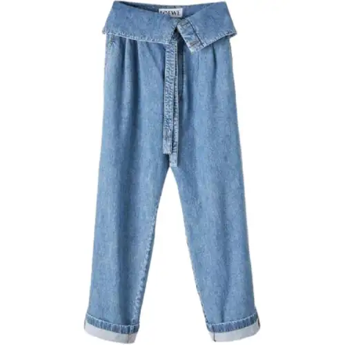 LOEWE Belted Pleated Oversize Jeans