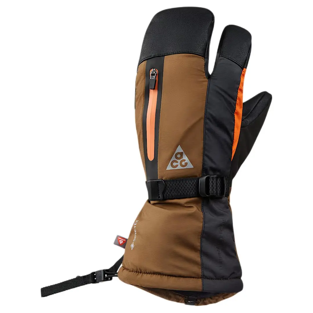 Nike Polyester Sports Gloves Unisex Woody Brown/Safety Orange/Silver