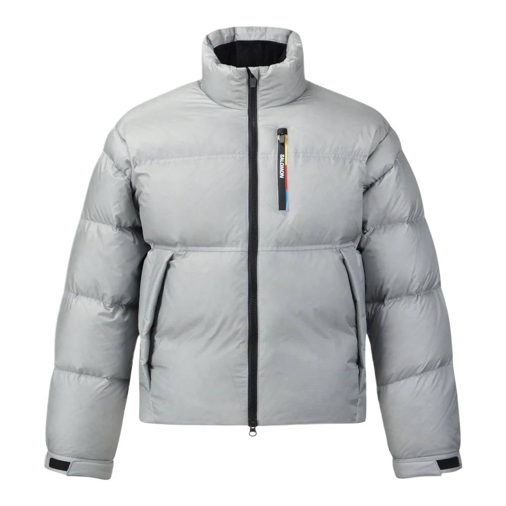 Женская куртка Salomon Crop Down Jacket (серебристая)