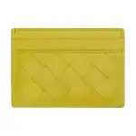 Bottega Veneta Fashion Intrecciato Leather With Calfskin Credit Card Holder Men's Yellow