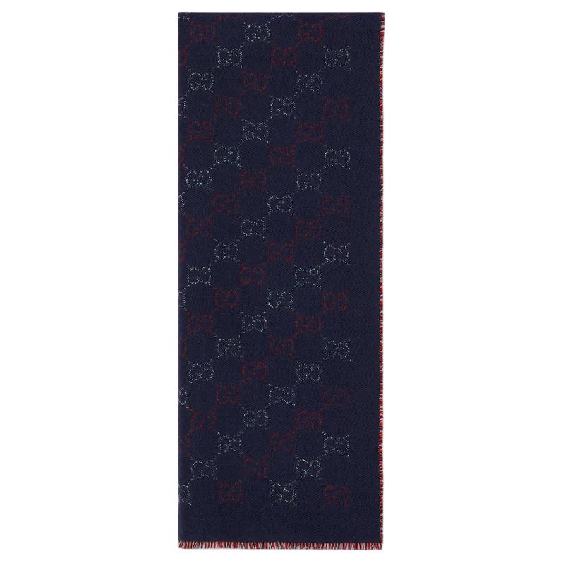 Мужской шарф Gucci (темно-синий)