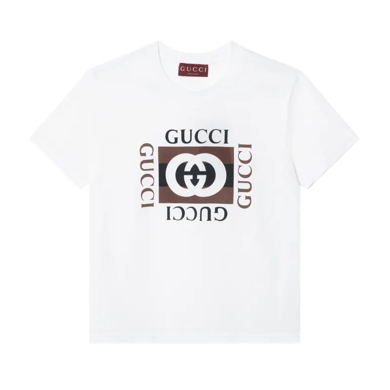 GUCCI Logo Printed Crewneck T-Shirt