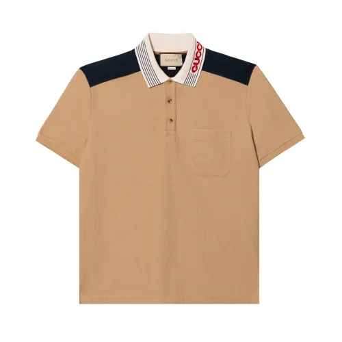 【Previous Season】knitted contrast-trim polo shirt
