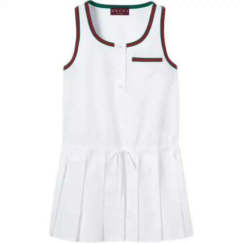 GUCCI Cotton Poplin Dress With Web