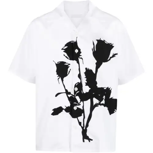 Prada floral-print cotton-poplin shirt