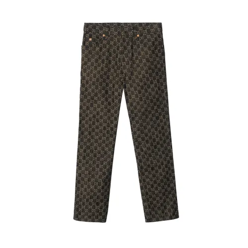 GUCCI Jeans Men's Black Moderate Straight Fit Pants