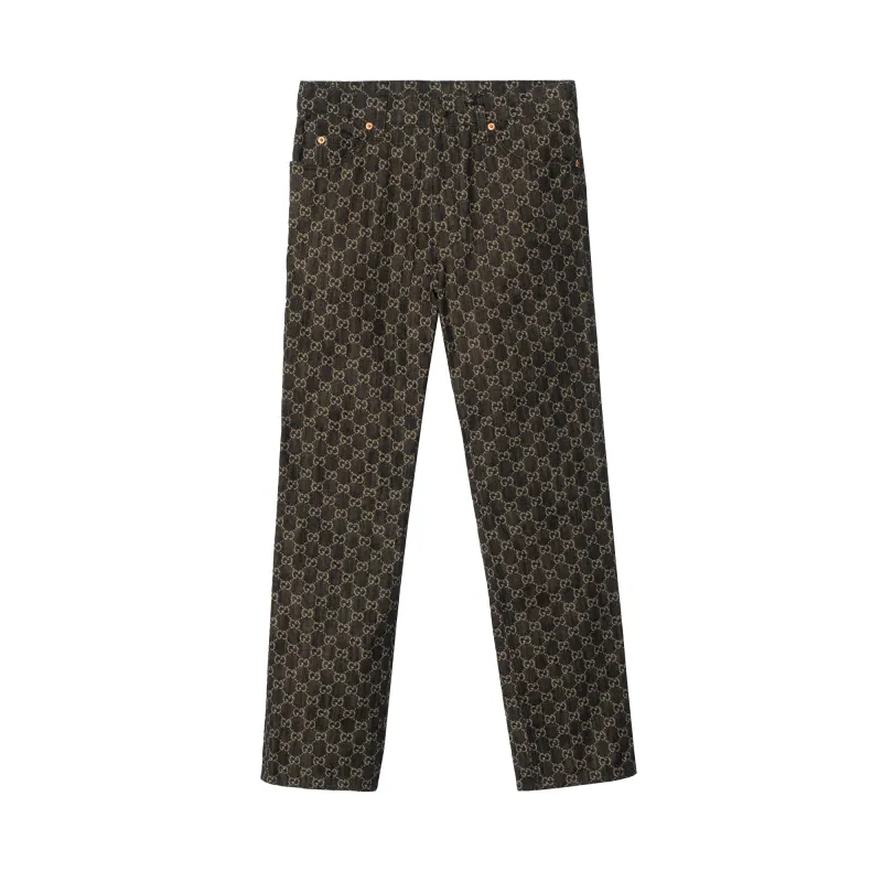 GUCCI Jeans Men's Black Moderate Straight Fit Pants