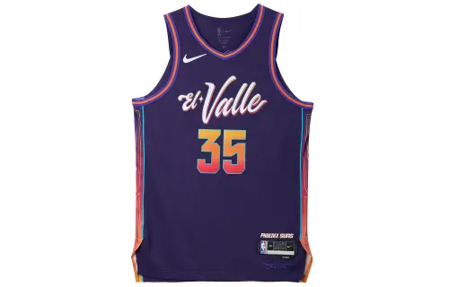 Nike Dri-Fit alphanumeric print color-blocking basketball vest City version 2023/24 season Phoenix Suns Kevin Durant No. 35 Men and Women Purple