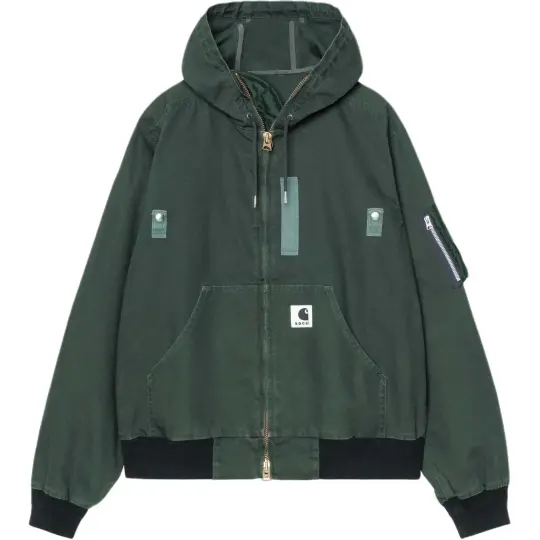 Sacai x Carhartt WIP FW25 MA 1 Washed Duck Hooded Blouson Jackets & Coats Men's