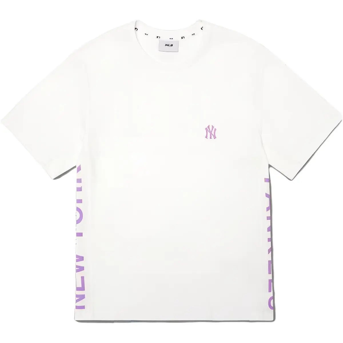MLB New York Yankees T-Shirts Men's White Crew Neck Moderate