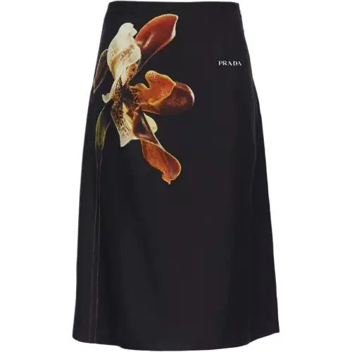 PRADA Casual Long Skirt Women's Black