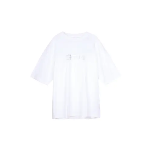Jordan T Shirts Men's White Crew Neck Moderate Straight Fit