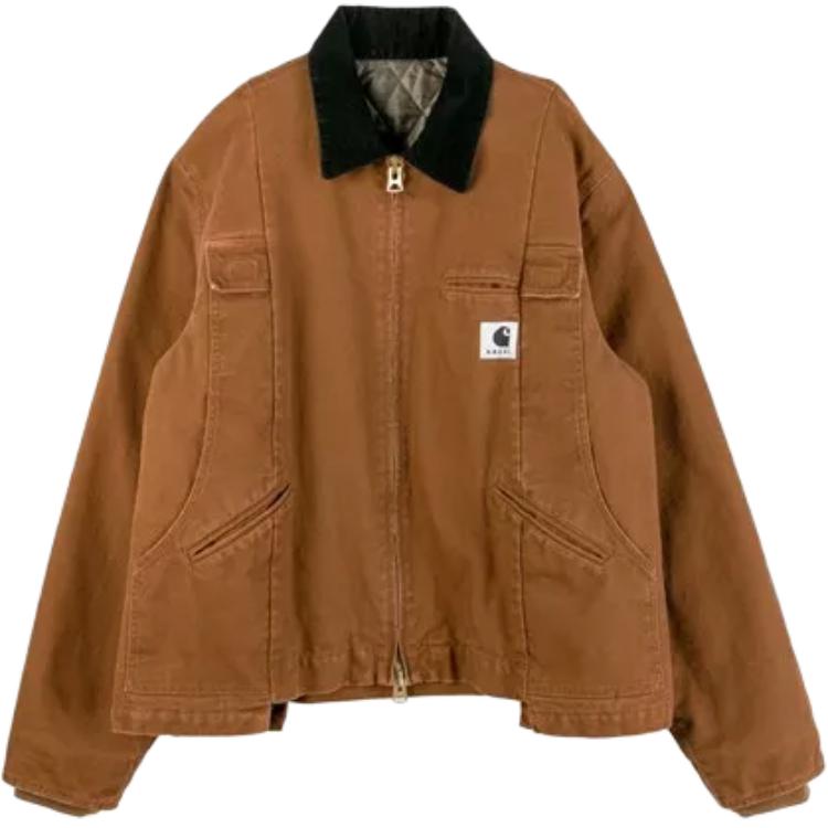 Женская куртка Sacai x Carhartt WIP (коричневая)